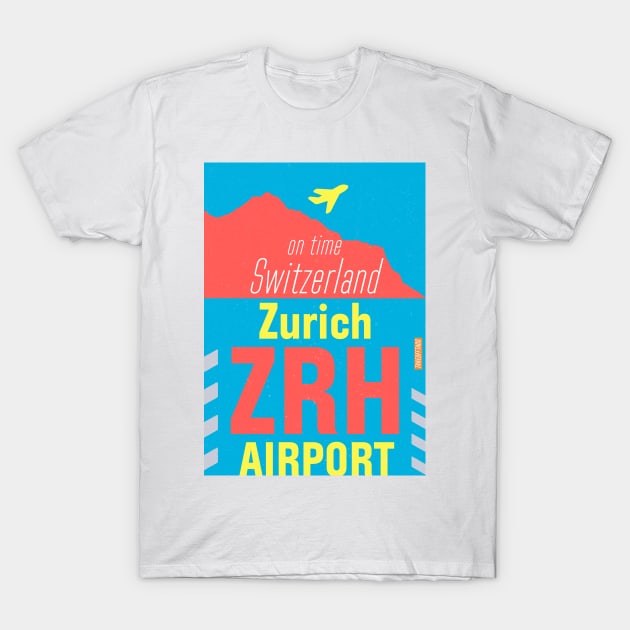 Airport Zurich ZRH T-Shirt by Woohoo